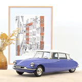 Citroën DS 19 1959 Bleu Delphinium et Blanc 1/12