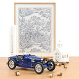 Bugatti T35 1925 Bleu foncé 1/12