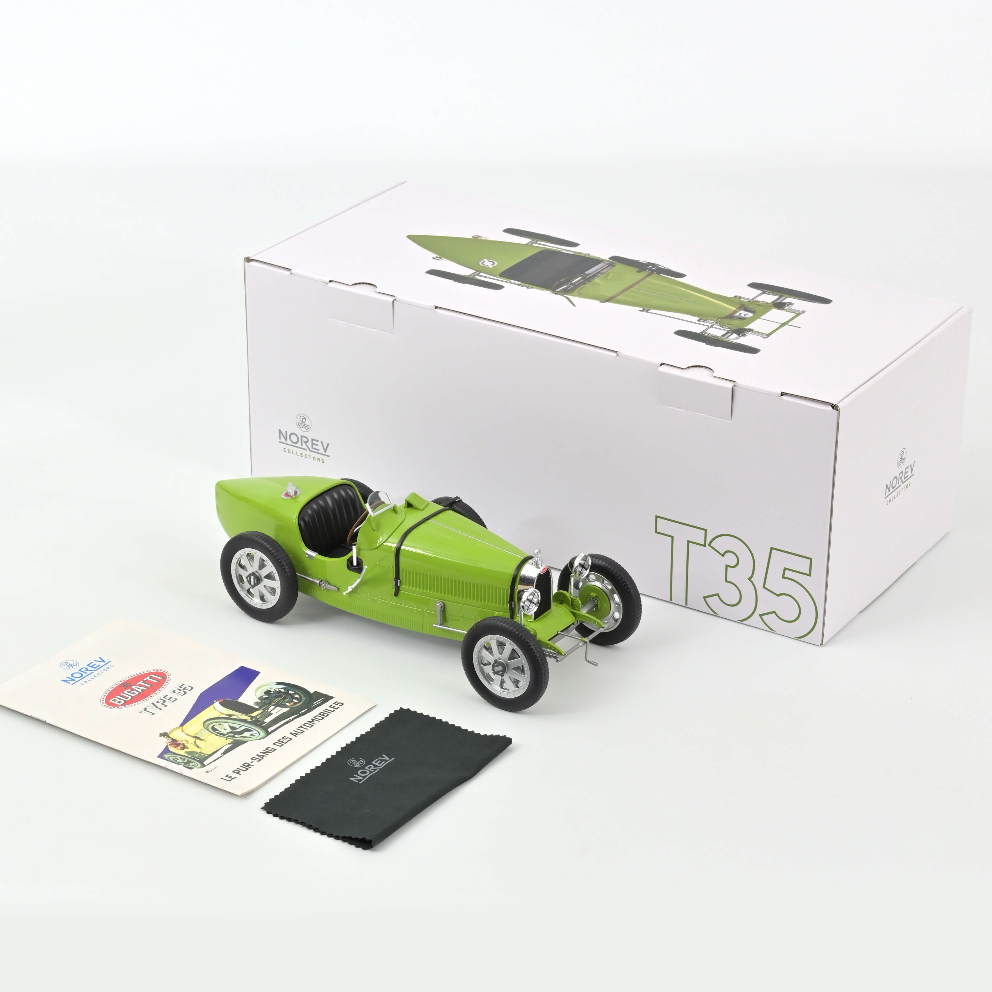 Bugatti T35 1925 Olive Green 1:12 - 100pcs