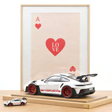 Porsche 911 GT3 RS 2022 Blanc et rouge pyro 1/12