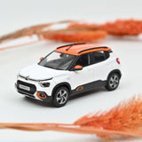 Citroën C3 (Indischer Markt) 2021 Weiß und Orange 1:43