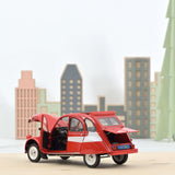 Citroën 2CV 1979 Red w/ white side deco 1:18 - 100pcs