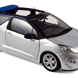 Citroën DS3 Cabrio 2013 Aluminium Grau&Infini Blau 1:18