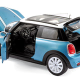 Mini Cooper S 2015 Elektrisch Blau Metallic&Weiß 1:18