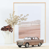 Peugeot 404 1965 Brown metallic with Caravan Hénon 1:18