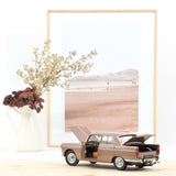 Peugeot 404 1965 Brown metallic with Caravan Hénon 1:18