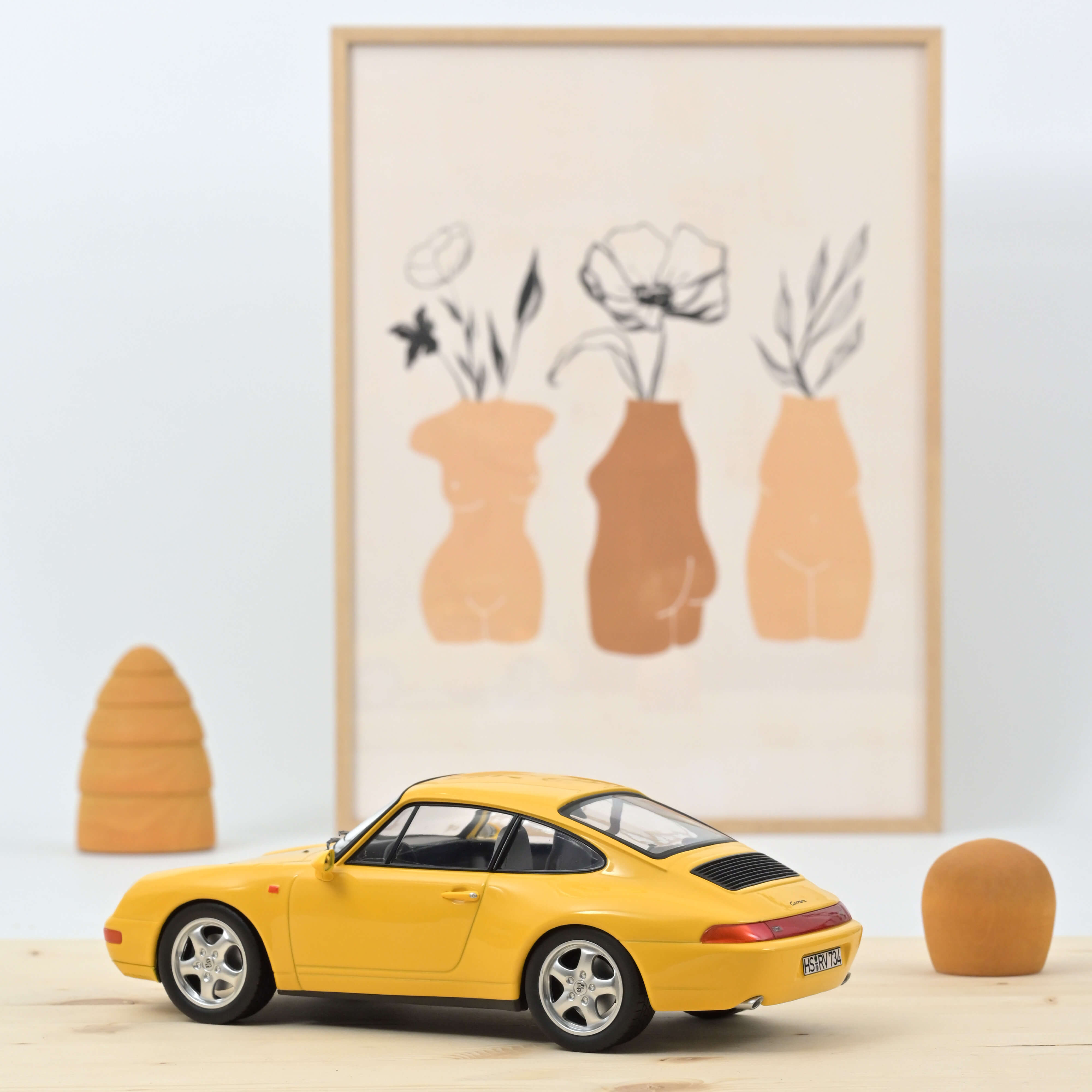 Porsche 911 Carrera 1994 Jaune 1/18