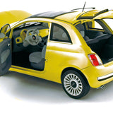 Fiat 500 Lounge 2007 Gelb 1:18