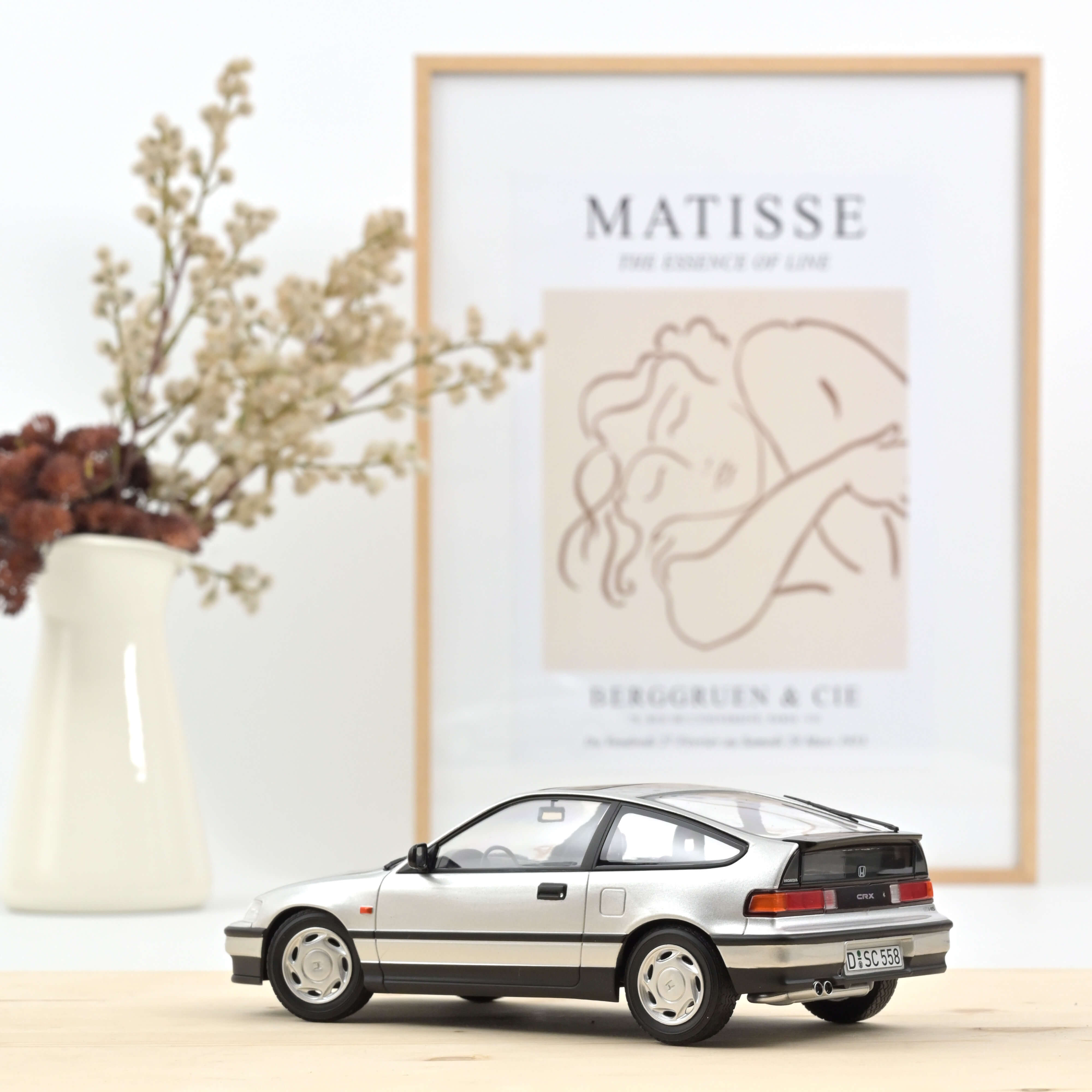 Honda CRX 1990 Silver 1:18