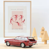 Volvo 1800 ES (US version) 1972 Red with lower side stripes 1:18