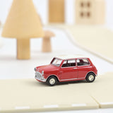 Mini Cooper S 1964 Schottenkaro Rot und Weißes Dach 1:54