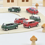 Mini Cooper S 1964 Schottenkaro Rot und Weißes Dach 1:54