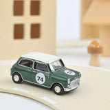 Mini Cooper S 1964 Mandelgrün mit Nummer 74 1:54