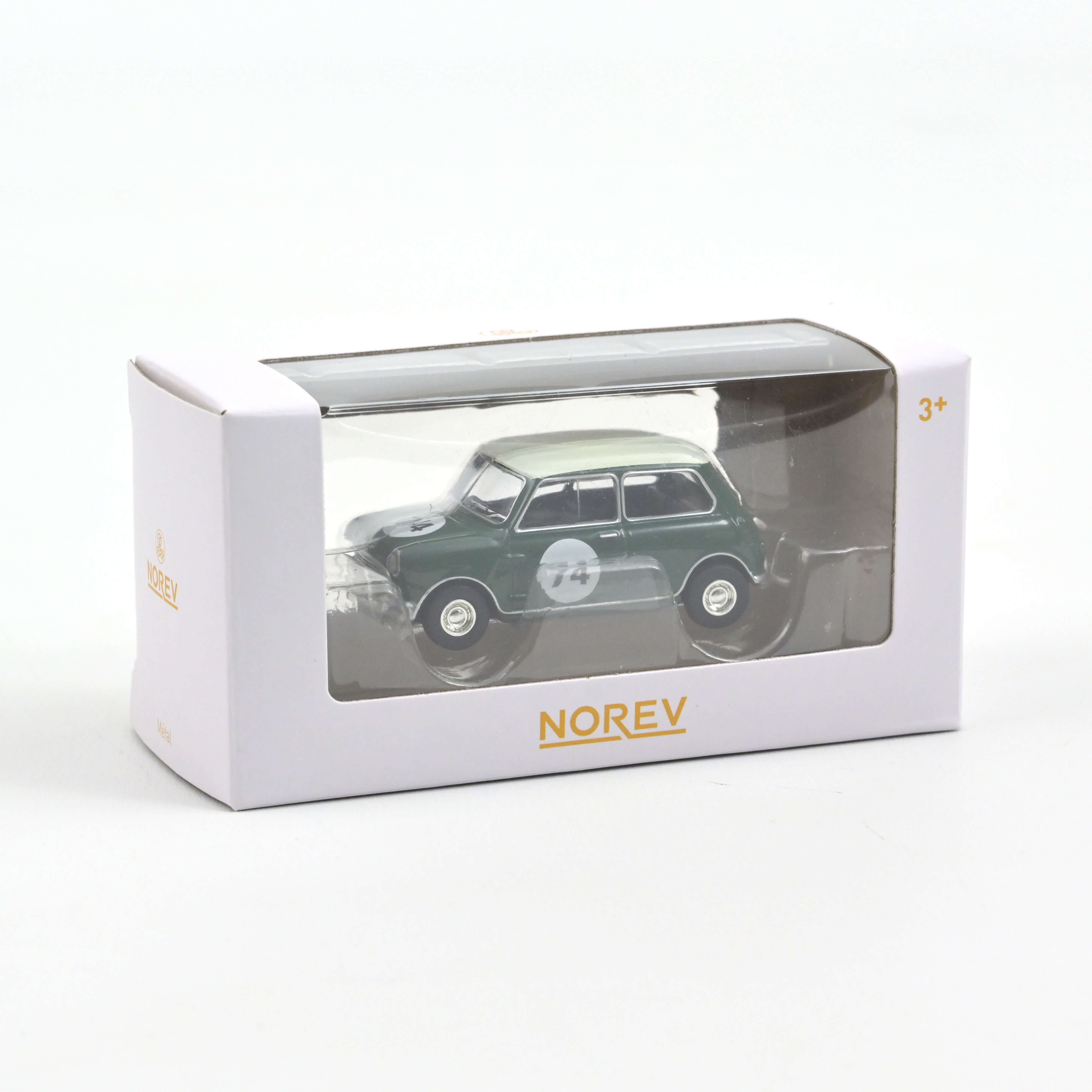 Mini Cooper S 1964 Vert amande avec numéro 74 1/54