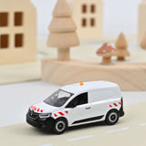 Renault Kangoo Van 2023 Weiß mit roten Streifen 1:64