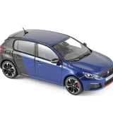 Peugeot 308 GTi Coupe Franche 2017 Magnetic Blue&Black 1:43