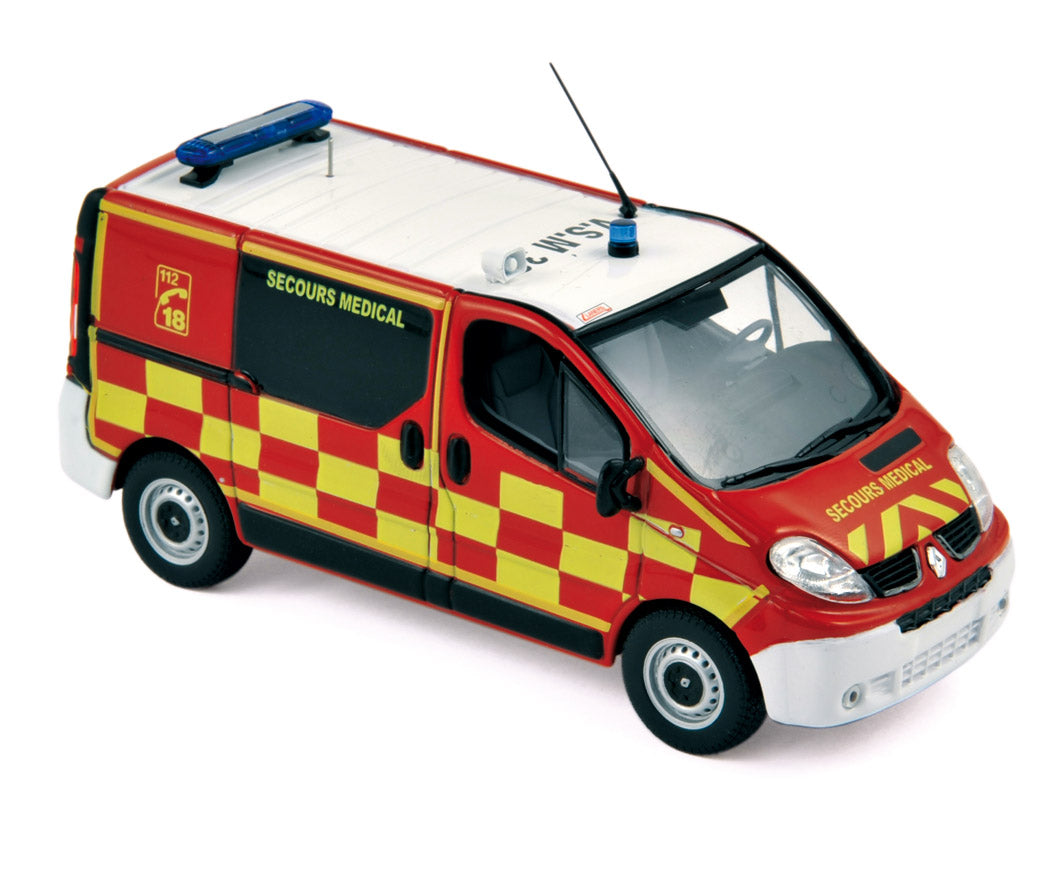 Camion De Pompiers Renault Trafic Miniature 1/43 Mondo Motors Camion De Pompiers Renault Trafic Miniature 1/43 Mondo Motors