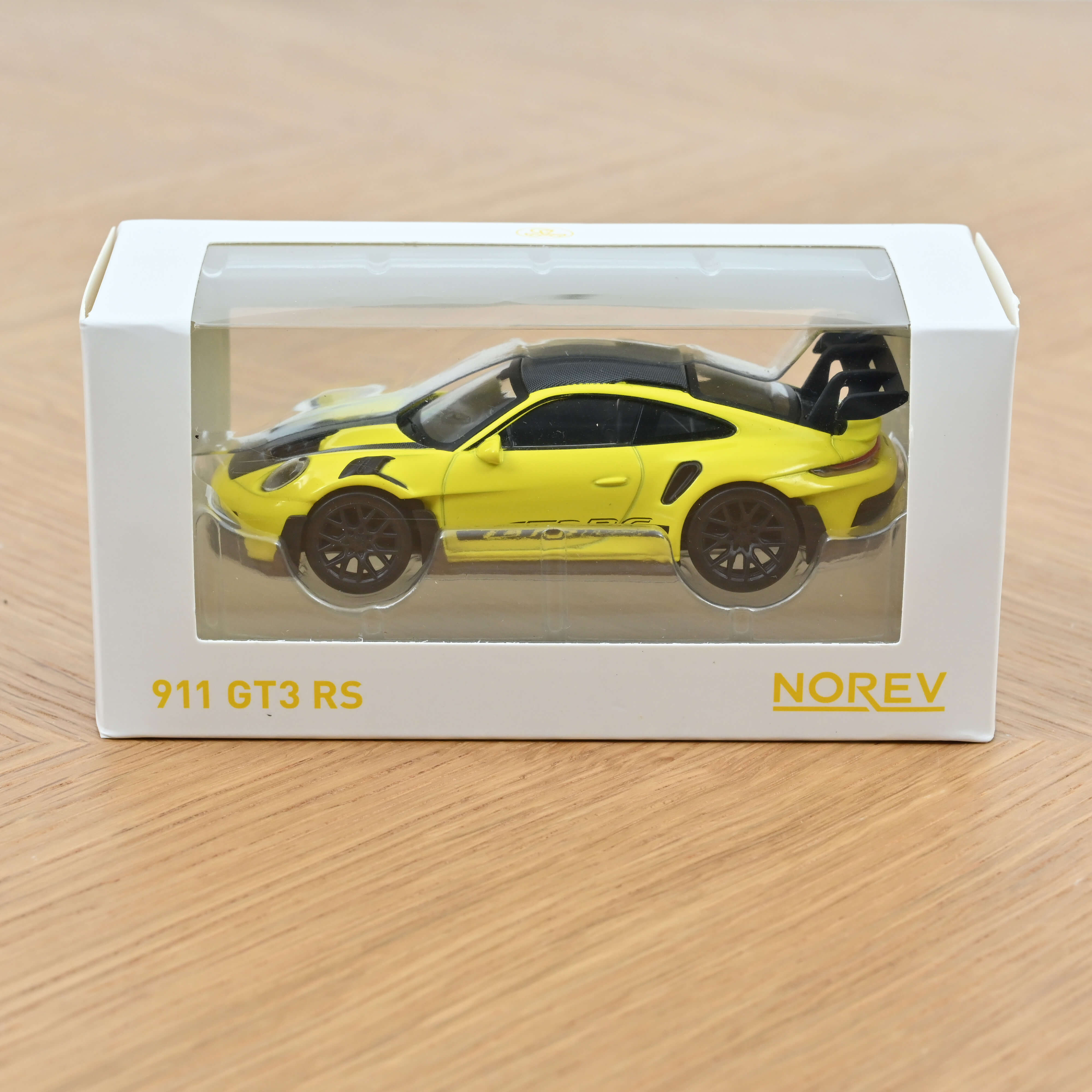 Porsche 911 GT3 RS 2022 Yellow and Black stickers Jet-car 1:43