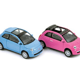 Pack x4 Autos Fiat 500 Twinair blau&500C So Pink 2010 1:87