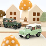 Land Rover Defender 1995 Grüner und weißer Jet-PKW 1:43