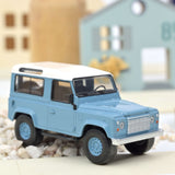 Land Rover Defender 1995 Bleu et Blanc Jet-car 1/43