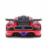 Koenigsegg One : 1 Rouge pomme/Fibre de carbone/Bandes argentées 1/64