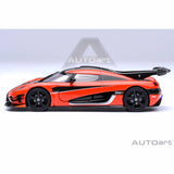 Koenigsegg One : 1 Lava orange/Kohlefaser/Silberstreifen 1:64