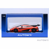 Koenigsegg One : 1 Lava orange/Kohlefaser/Silberstreifen 1:64