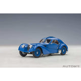 Bugatti 57S Atlantic 1938 Bleu/Roues à rayons en fil de fer 1/43