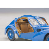 Bugatti 57S Atlantic 1938 Bleu/Roues à rayons en fil de fer 1/43