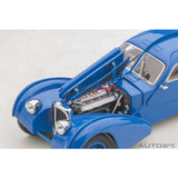 Bugatti 57S Atlantic 1938 Bleu/Roues à rayons en fil de fer 1/43