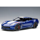 Chevrolet Corvette C7 Grand Sport 2017 Blue/White stripes 1:18