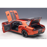 Dodge Challenger SRT Hellcat Zimt/Gunmetal-Streifen 1:18