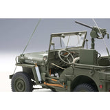 Jeep Willys with trailer Army Green 1943 1:18