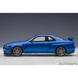 Nissan Skyline GT-R (R34) 2001 V-Spec II Bayside Blau 1:18