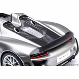 Porsche 918 Spyder Weissach Paket Flüssigmetall Silber 1:18