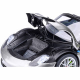 Porsche 918 Spyder Weissach Paket Flüssigmetall Silber 1:18