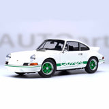 Porsche 911 Carrera 2.7 RS (Grand Prix blanc avec bandes vertes) 1/18