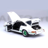 Porsche 911 Carrera 2.7 RS (Grand Prix blanc avec bandes vertes) 1/18