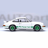 Porsche 911 Carrera 2.7 RS (Grand Prix blanc avec bandes vertes) 1/18