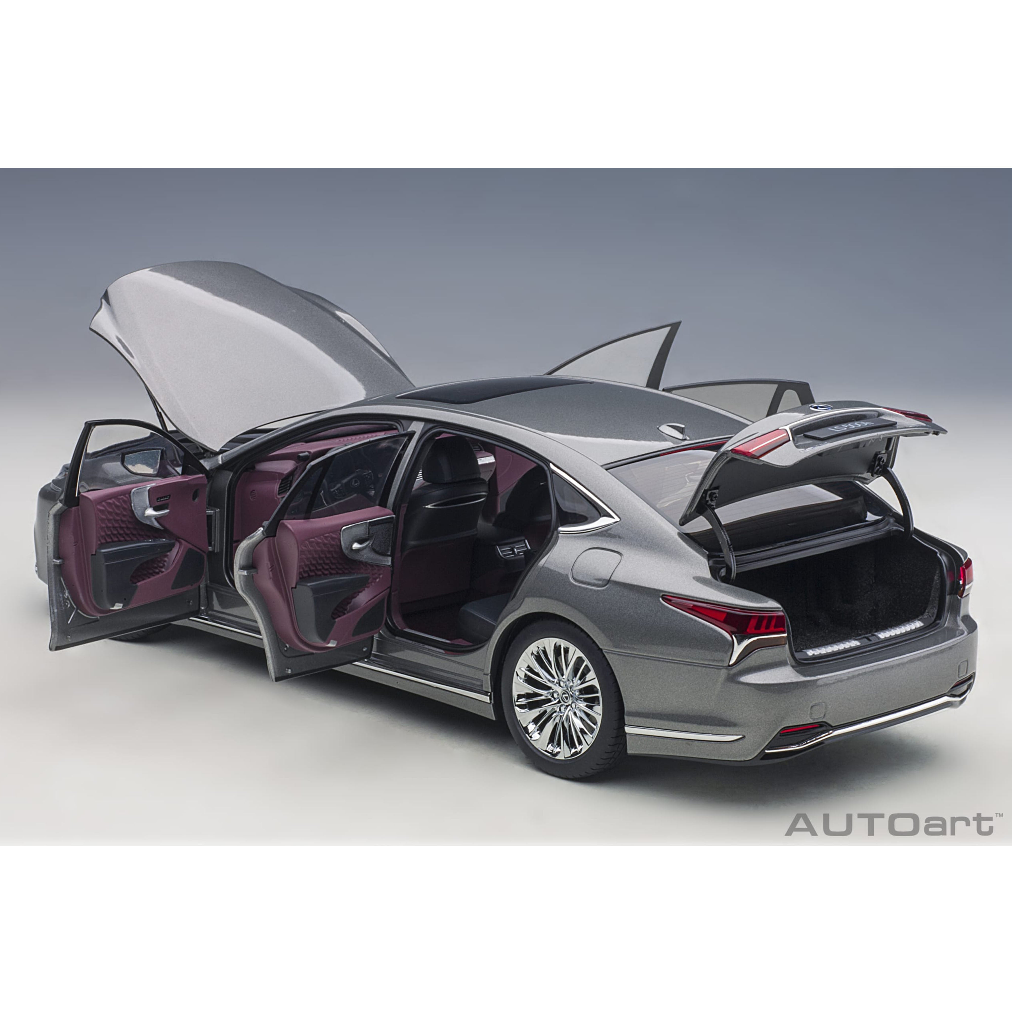 Lexus LS500h 2018 Manganese Luster Metallic/Crimson 1:18