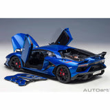 Lamborghini Aventador SVJ Bleu Nethuns 1/18