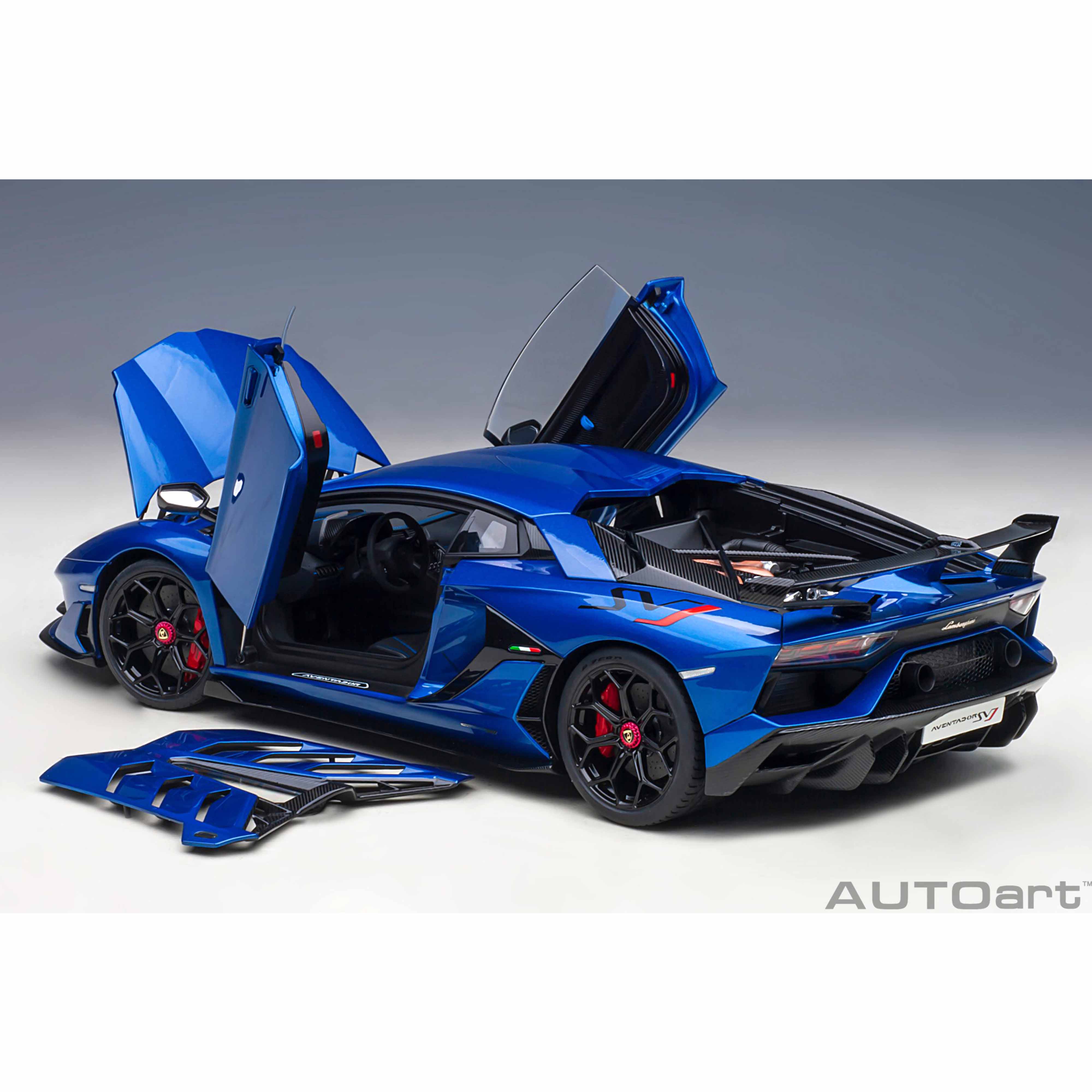 Lamborghini Aventador SVJ Blue Nethuns 1:18