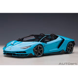 Lamborghini Centenario Roadster 2016 Bleu Céphée/Bleu Nacré 1/18