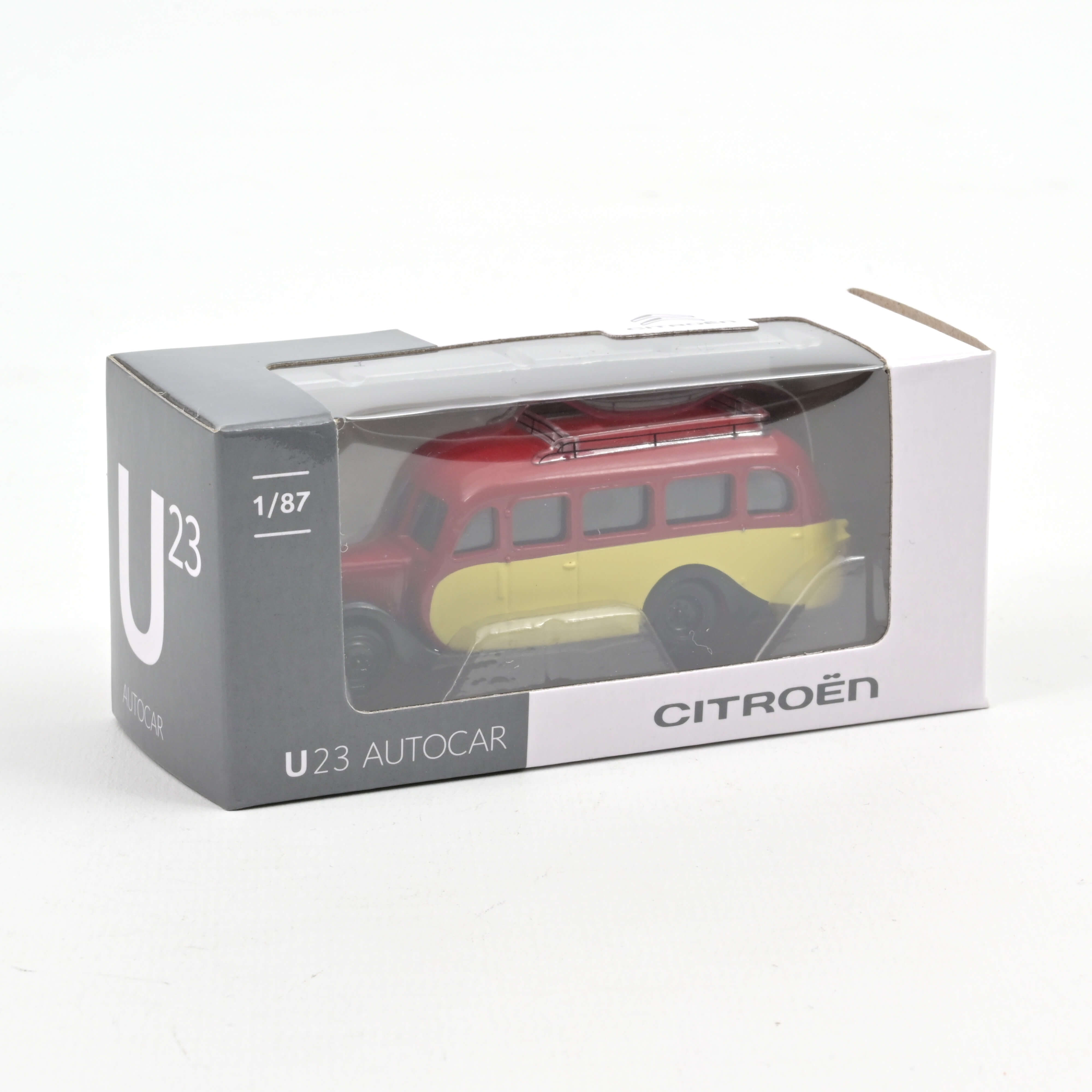 Citroën U23 Autocar 1947 Rouge et Jaune 1/87