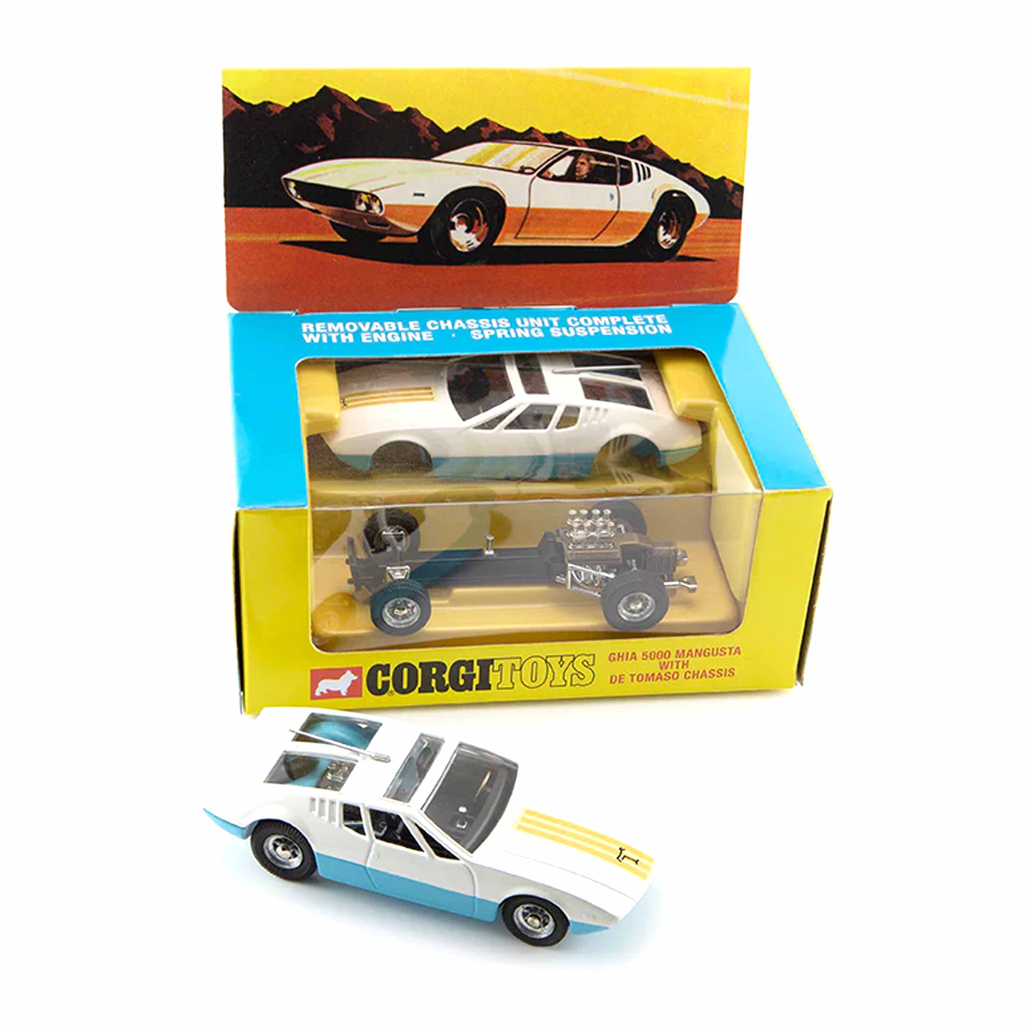 Ghia 5000 Mangusta avec châssis De Tomaso 1/44 - n°271