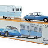 Citroën DS 21&Caravane Caravelair Blau Monte-Carlo&Blau d'Orient