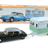 Citroën DS 21&Caravane Grüner Jura&Grau metallic 1:43