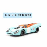 Porsche 917K GULF 1970-1971 avec autocollants numérotés 1/18