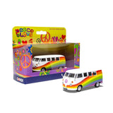 VW Campervan - Peace Love and Rainbows 1:43